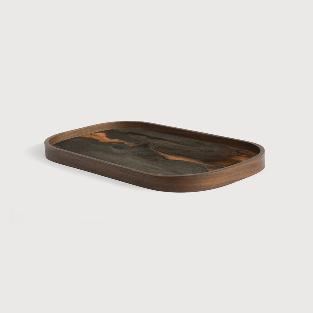 Bronze Organic Glass Valet Tray