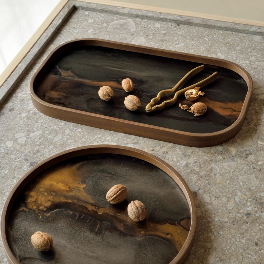 Bronze Organic Glass Valet Tray